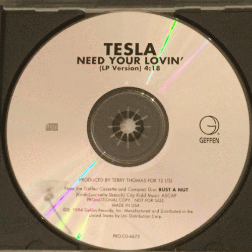 Tesla : Need Your Lovin’ (CD Single Promo)